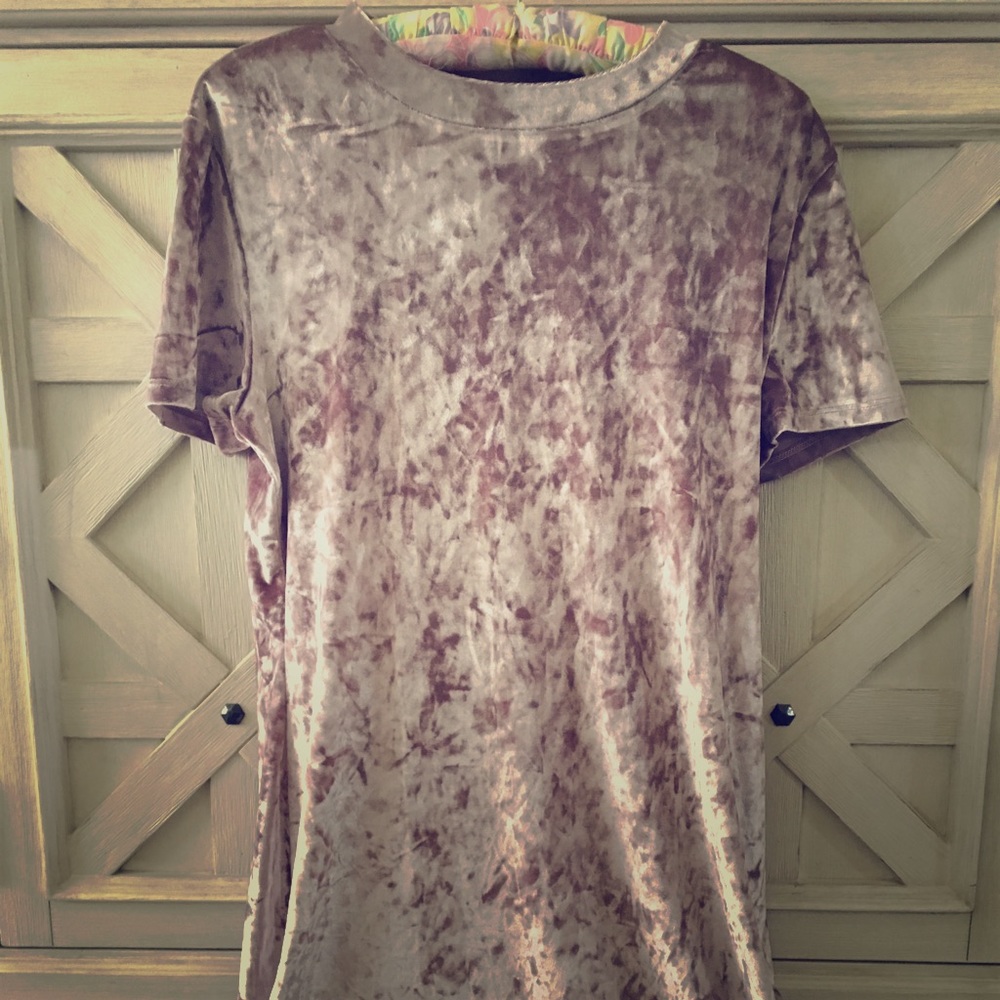 Pink velvet dress
